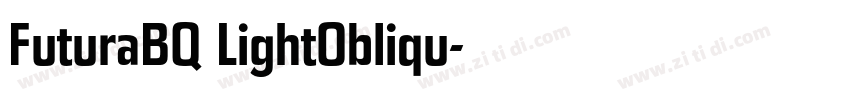 FuturaBQ LightObliqu字体转换
